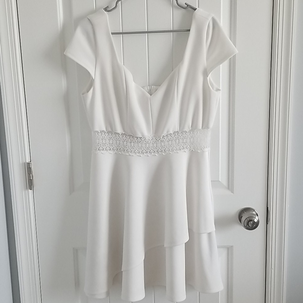 Above the knee white dress